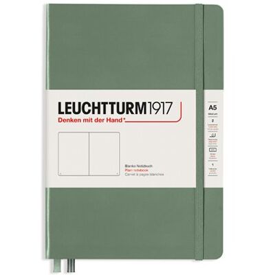 LEUCHTTURM1917 Stylový zápisník Leuchtturm v pevné vazbě formátu A5 Olive, Medium, čistý LEUCHTTURM1917 Stylový zápisník Leuchtturm v pevné vazbě formátu A5 Olive, Medium, čistý