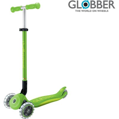 Tříkolová koloběžka Globber V2 Apple Green s osvětlením Tříkolová koloběžka Globber V2 Apple Green s osvětlením