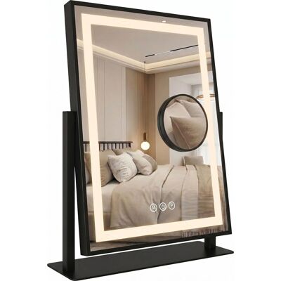 Rea Rea, Zrcadlo LED LUMI Black 30x40cm, HOM-01805 Rea Rea, Zrcadlo LED LUMI Black 30x40cm, HOM-01805