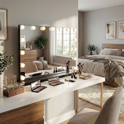 Rea Rea, Zrcadlo LED HOLLYWOOD Black 80x60, HOM-12014 Rea Rea, Zrcadlo LED HOLLYWOOD Black 80x60, HOM-12014