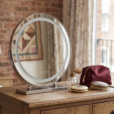 Rea Rea, Zrcadlo LED MAKE-UP Chrome 40 cm, HOM-01808 Rea Rea, Zrcadlo LED MAKE-UP Chrome 40 cm, HOM-01808