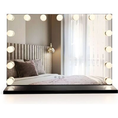 Rea Rea, Zrcadlo LED HOLLYWOOD Black, HOM-12011 Rea Rea, Zrcadlo LED HOLLYWOOD Black, HOM-12011