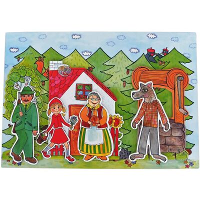 Marionetino - Modelová scéna - Červená karkulka - Sada loutek a kulis Marionetino - Modelová scéna - Červená karkulka - Sada loutek a kulis