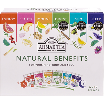 Ahmad Tea Natural Benefits Selection 60 alu sáčků Ahmad Tea Natural Benefits Selection 60 alu sáčků