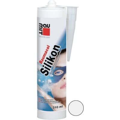 Tmel silikonový sanitární Baumit Baumacol Silikon white 310 ml Tmel silikonový sanitární Baumit Baumacol Silikon white 310 ml