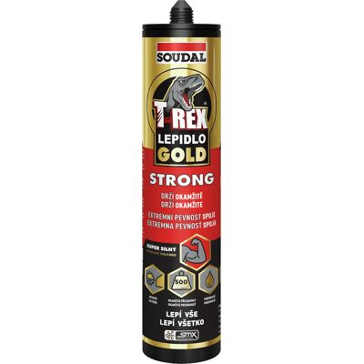 Lepidlo montážní Soudal T-REX GOLD STRONG 290 ml Lepidlo montážní Soudal T-REX GOLD STRONG 290 ml