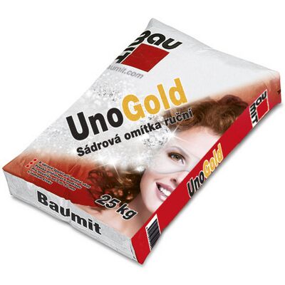 Omítka sádrová Baumit UnoGold hlazená 0,6 mm 25 kg Omítka sádrová Baumit UnoGold hlazená 0,6 mm 25 kg