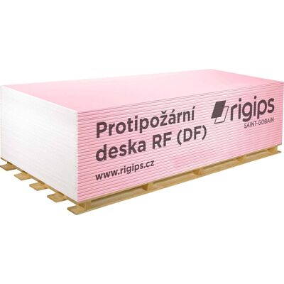Deska sádrokartonová protipožární Rigips RF 2 000×1 250×15 mm Deska sádrokartonová protipožární Rigips RF 2 000×1 250×15 mm
