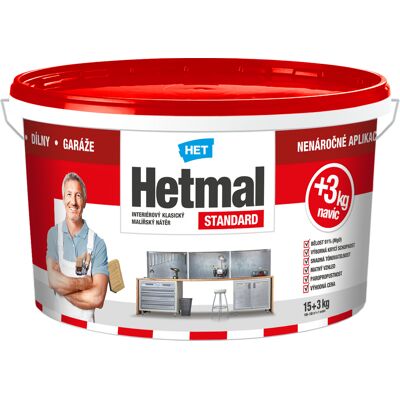 Malba interiérová HET Hetmal Standard bílá 15+3 kg Malba interiérová HET Hetmal Standard bílá 15+3 kg