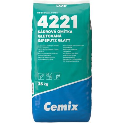 Omítka sádrová Cemix 4221 gletovaná 25 kg Omítka sádrová Cemix 4221 gletovaná 25 kg