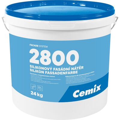 Barva fasádní silikonová Cemix 2800 24 kg Barva fasádní silikonová Cemix 2800 24 kg