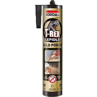 Lepidlo montážní Soudal T-REX GOLD STRONG 290 ml Lepidlo montážní Soudal T-REX GOLD STRONG 290 ml