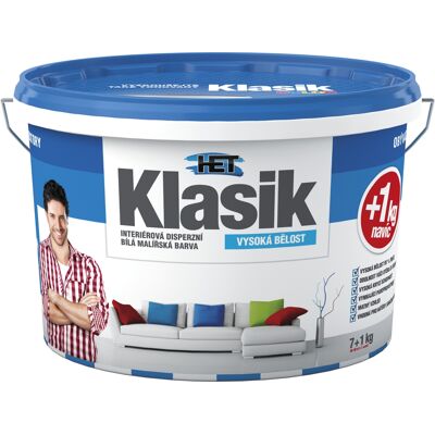 Malba interiérová HET Klasik bílá 7+1 kg Malba interiérová HET Klasik bílá 7+1 kg