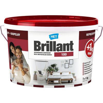 Malba interiérová HET Brillant 100 bílá 7+1 kg Malba interiérová HET Brillant 100 bílá 7+1 kg