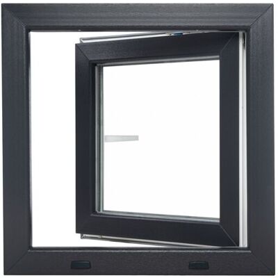 Okno plastové BRAVO OS1 RAL 7016/bílá levé 600×600 mm Okno plastové BRAVO OS1 RAL 7016/bílá levé 600×600 mm