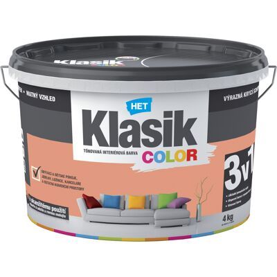 Malba interiérová HET Klasik Color lososový 4 kg Malba interiérová HET Klasik Color lososový 4 kg