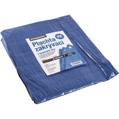 DEK Plachta zakrývací STANDARD 80 g/m2 modrá/stříbrná 6×10 m DEK Plachta zakrývací STANDARD 80 g/m2 modrá/stříbrná 6×10 m