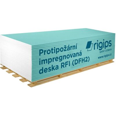 Deska sádrokartonová protipožární Rigips RFI 2 000×1 250×15 mm Deska sádrokartonová protipožární Rigips RFI 2 000×1 250×15 mm