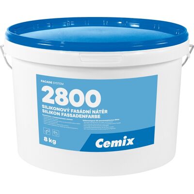 Barva fasádní silikonová Cemix 2800 8 kg Barva fasádní silikonová Cemix 2800 8 kg