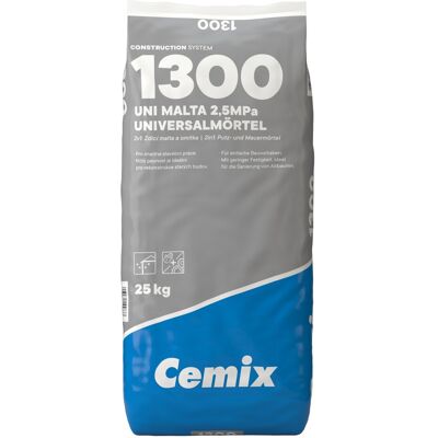 Malta univerzální Cemix 1300 UNI 25 kg Malta univerzální Cemix 1300 UNI 25 kg