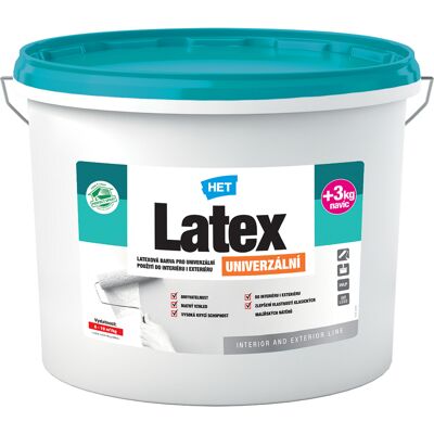 Barva latexová HET Latex univerzální bílý 10+3 kg Barva latexová HET Latex univerzální bílý 10+3 kg