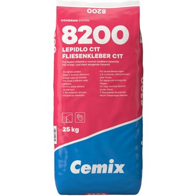 Lepidlo cementové C1T Cemix 8200 25 kg Lepidlo cementové C1T Cemix 8200 25 kg