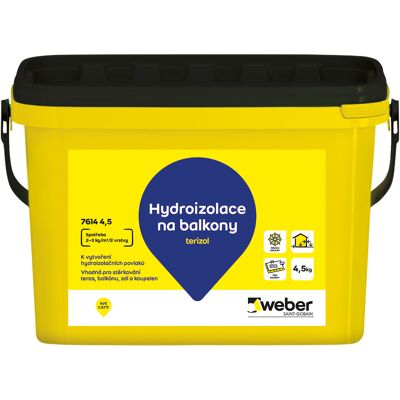 Hmota hydroizolační weber terizol 4,5 kg Hmota hydroizolační weber terizol 4,5 kg