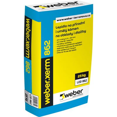 Lepidllo cementové C2TE weberxerm 862 25 kg Lepidllo cementové C2TE weberxerm 862 25 kg