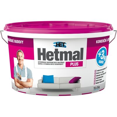 Malba interiérová HET Hetmal Plus bílá 15+3 kg Malba interiérová HET Hetmal Plus bílá 15+3 kg