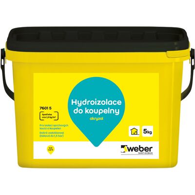Hmota hydroizolační weber akryzol 5 kg Hmota hydroizolační weber akryzol 5 kg