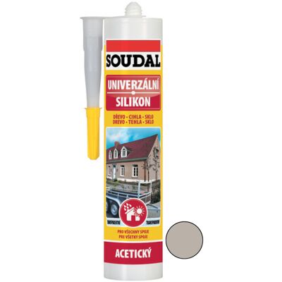 Silikonuniverzální Soudal šedý 280 ml Silikonuniverzální Soudal šedý 280 ml