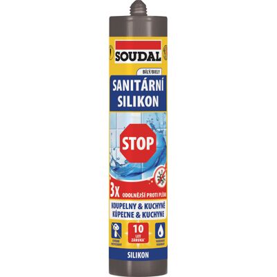 Silikon sanitární Soudal STOP manhattan 280 ml Silikon sanitární Soudal STOP manhattan 280 ml
