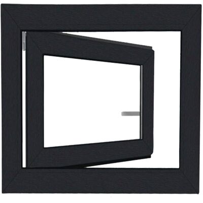 Okno plastové BRAVO OS1 RAL 7016/bílá levé 900×900 mm Okno plastové BRAVO OS1 RAL 7016/bílá levé 900×900 mm
