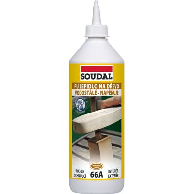 Lepidlo polyuretanové na dřevo Soudal 66A 750 g Lepidlo polyuretanové na dřevo Soudal 66A 750 g