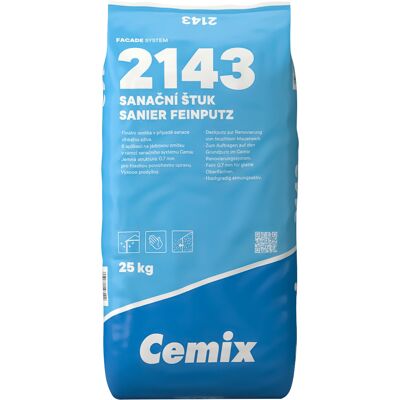 Omítka sanační štuková Cemix 2143 25 kg Omítka sanační štuková Cemix 2143 25 kg