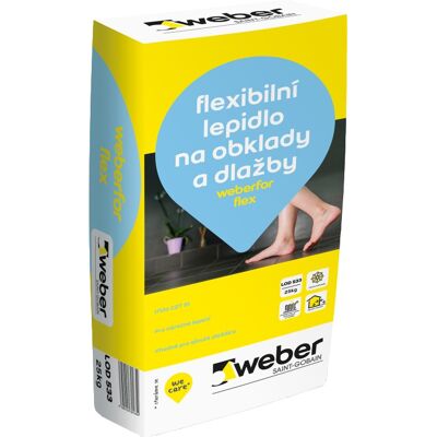 Lepidlo cementové C2TE S1 weberfor flex 25 kg Lepidlo cementové C2TE S1 weberfor flex 25 kg