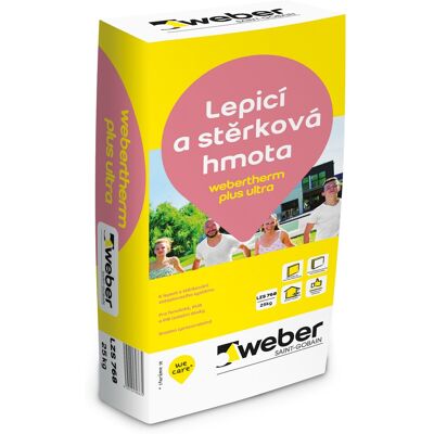 Hmota lepicí a stěrková webertherm plus ultra 25 kg Hmota lepicí a stěrková webertherm plus ultra 25 kg