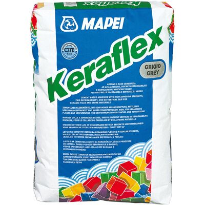 Cementové lepidlo na obklady a dlažbu Mapei Keraflex šedé 25 kg C2TE Cementové lepidlo na obklady a dlažbu Mapei Keraflex šedé 25 kg C2TE