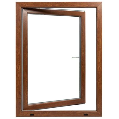 Okno plastové BRAVO OS1 golden oak/white pravé 900×1 200 mm Okno plastové BRAVO OS1 golden oak/white pravé 900×1 200 mm