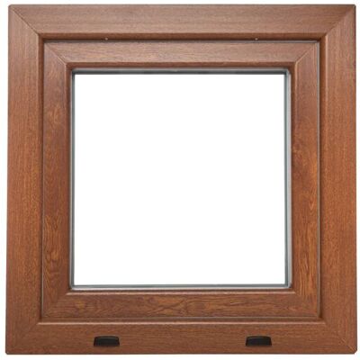 Okno plastové BRAVO OS1 golden oak/white pravé 500×500 mm Okno plastové BRAVO OS1 golden oak/white pravé 500×500 mm
