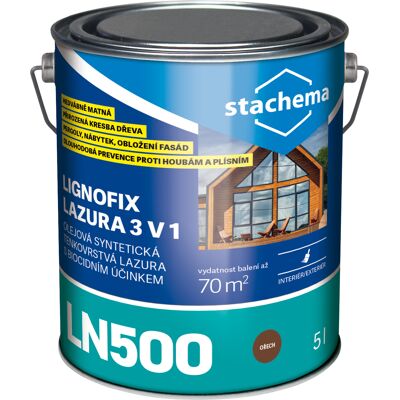 Stachema Lazura Lignofix 3 v 1 LN500 dub 5 l Stachema Lazura Lignofix 3 v 1 LN500 dub 5 l