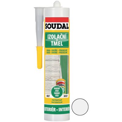 Tmel izolační Soudal bílý 280 ml Tmel izolační Soudal bílý 280 ml