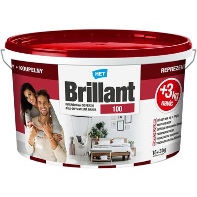 Malba interiérová HET Brillant 100 bílá 15+3 kg Malba interiérová HET Brillant 100 bílá 15+3 kg