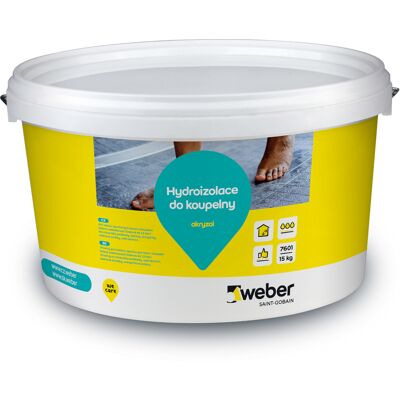 Hmota hydroizolační weber akryzol 15 kg Hmota hydroizolační weber akryzol 15 kg