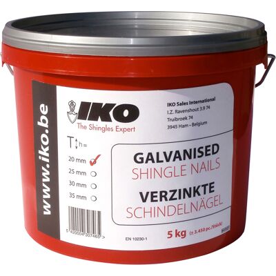 Hřebíky galvanizované IKO 30 mm 5 kg Hřebíky galvanizované IKO 30 mm 5 kg