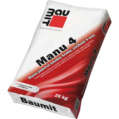 Omítka jádrová Baumit Manu 4 4 mm 25 kg Omítka jádrová Baumit Manu 4 4 mm 25 kg