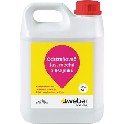 Odstraňovač řas, mechů a lišejníků weber 5 kg Odstraňovač řas, mechů a lišejníků weber 5 kg
