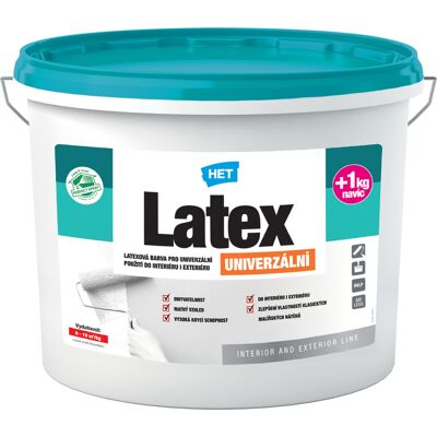Barva latexová HET Latex univerzální bílý 5+1 kg Barva latexová HET Latex univerzální bílý 5+1 kg