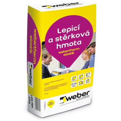 Hmota lepicí a stěrková webertherm elastik 25 kg Hmota lepicí a stěrková webertherm elastik 25 kg