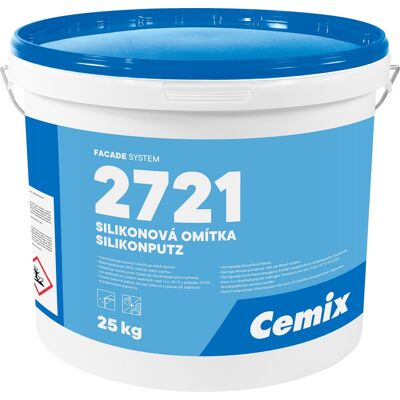 Omítka silikonová Cemix 2721 zatíraná 1,5 mm 25 kg Omítka silikonová Cemix 2721 zatíraná 1,5 mm 25 kg